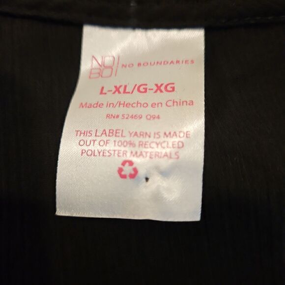 🌹No Boundaries Black Sheer Kimono sz L/XL - Picture 3 of 5